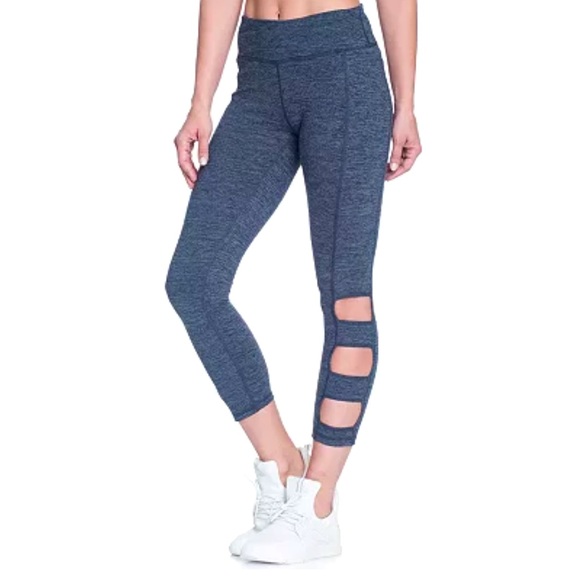 Gaiam Willa wide strap cut out Capri leggings - Picture 1 of 8